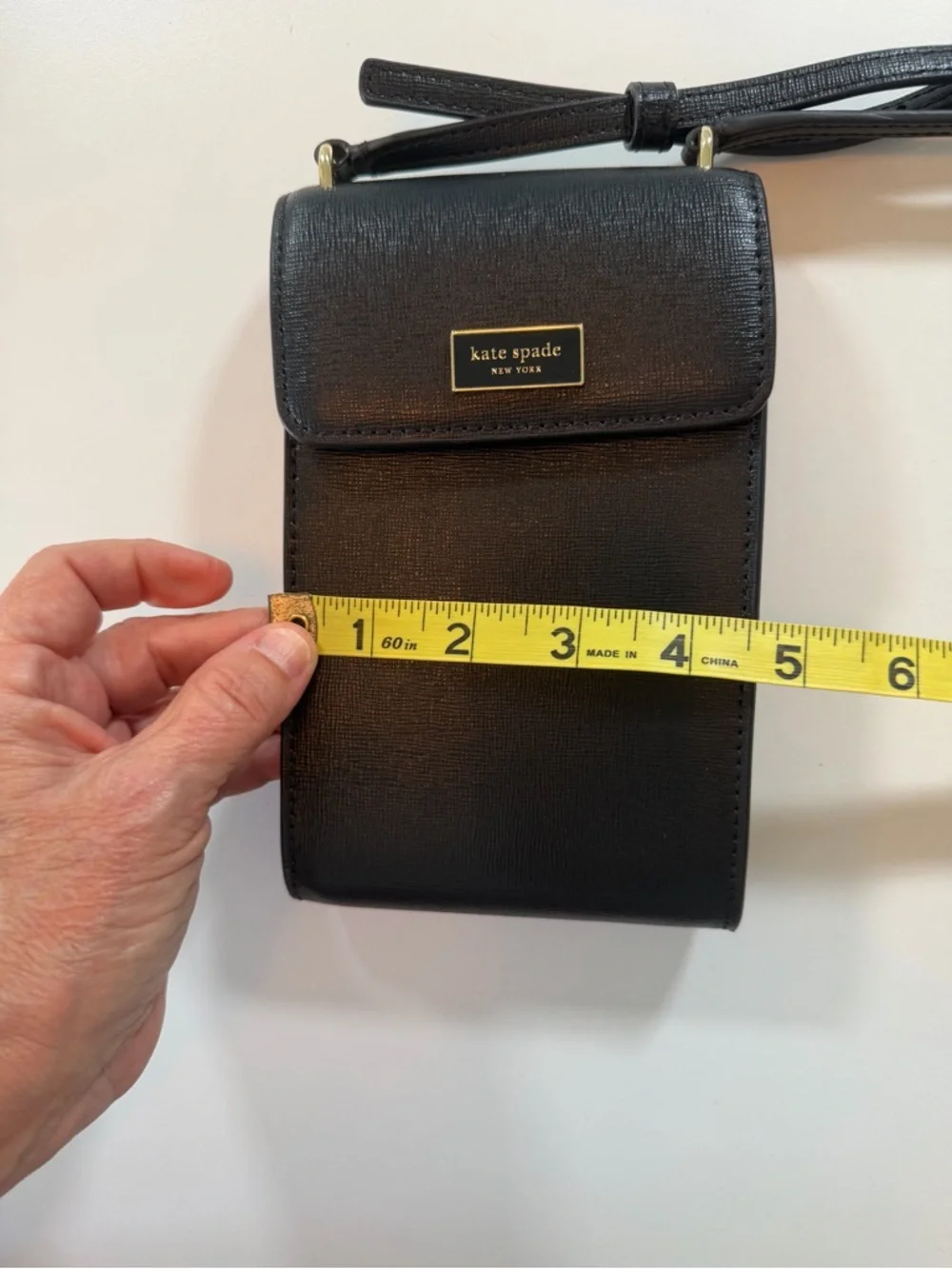 Kate Spade Serena Phone Crossbody Black Saffiano Leather